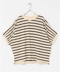 圈圈紗橫紋打褶袖套衫(原色x黑色-M-其他白色)