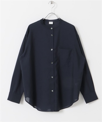 UR TECH 立領襯衫(藏青色-M-NAVY)