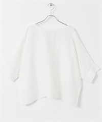 2WAY亞麻罩衫(米白色-M-OFF WHITE)