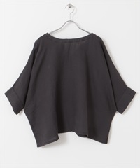 2WAY亞麻罩衫(炭灰色-M-CHARCOAL GRAY)