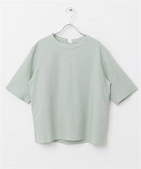 混麻料背後綁帶上衣(薄荷綠-M-MINT)