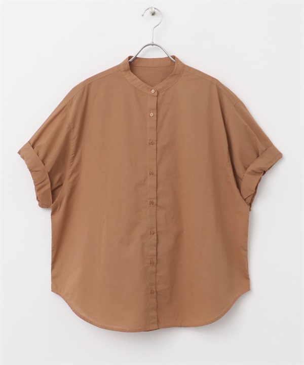 成品染反折袖罩衫(橘色-M-ORANGE)