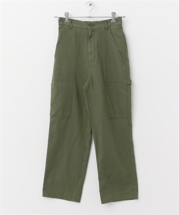 成品染畫家褲(附襯褲)(卡其綠-S-KHAKI)