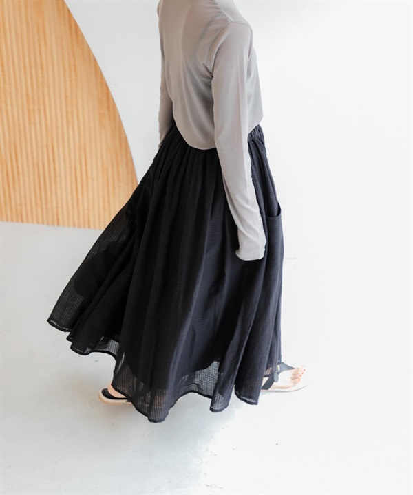 明暗格紋碎褶裙｜URBAN RESEARCH 官方購物