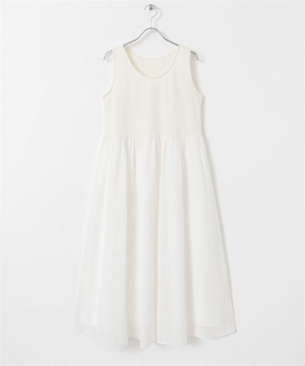 2WAY坦克背心洋裝(米色-M-OFF WHITE)