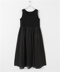 2WAY坦克背心洋裝(黑色-M-BLACK)