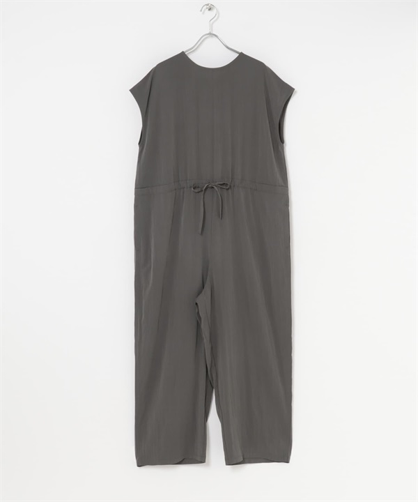 UV CUT/涼感/吸水速乾 抽繩連身褲(炭灰色-M-CHARCOAL GRAY)