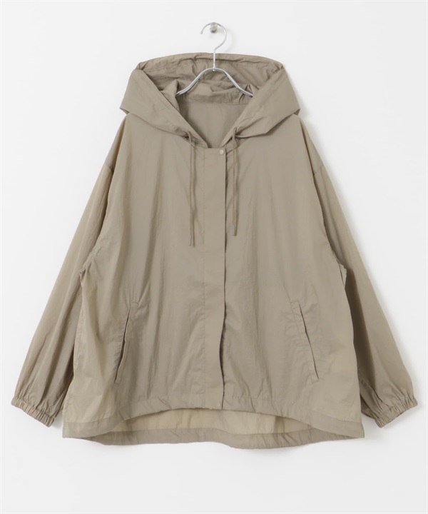 UR TECH 可收納UV CUT涼感連帽外套(膚色-M-BEIGE)