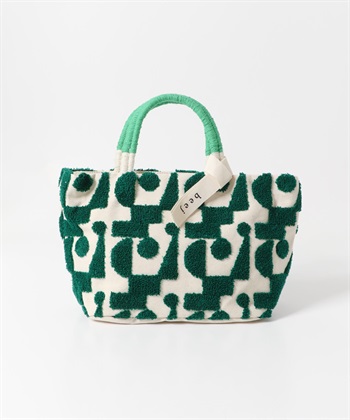 【別注】beej/雪尼爾紗刺繡托特包(綠色-one-GREEN)