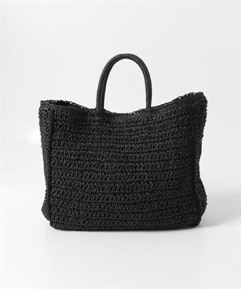 紙編托特包(黑色-one-BLACK)