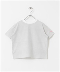 【親子裝】吸水速乾/接觸涼感/EASY CARE短袖T恤(KIDS)(白色x黑色-120-其他白色)