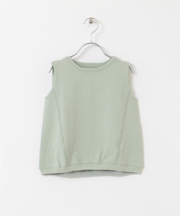厚磅繭型無袖上衣(KIDS)(薄荷綠-120-MINT)