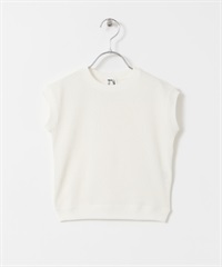 變形華夫格無袖套衫(KIDS)(象牙白-120-IVORY)