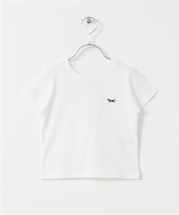 【親子裝】【別注】PENNEYS / THE FOX 刺繡短袖T恤(KIDS)(白色-120-WHITE)