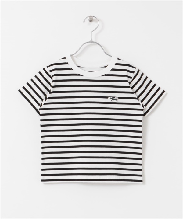 【親子裝】【別注】PENNEYS / THE FOX 刺繡短袖T恤(KIDS)(白色x黑色-120-其他白色)