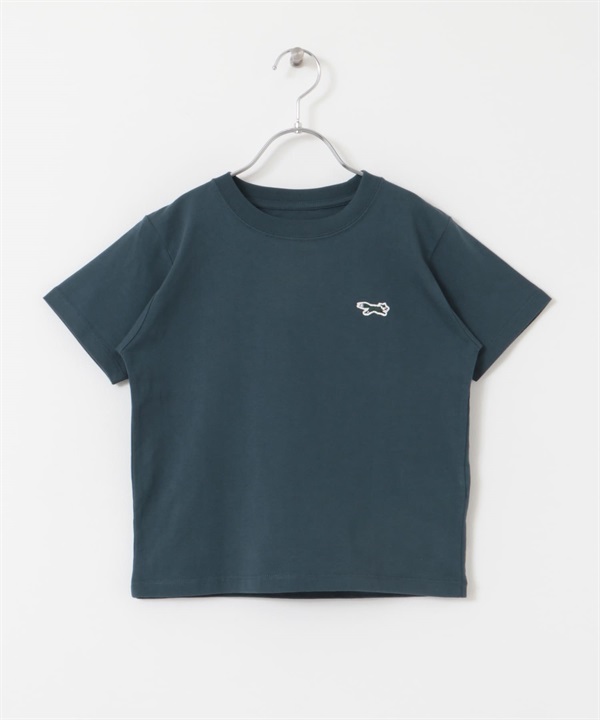 【親子裝】【別注】PENNEYS / THE FOX 刺繡短袖T恤(KIDS)(藍色-120-BLUE)