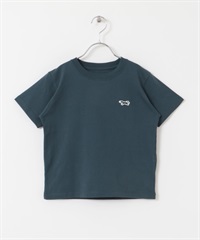 【親子裝】【別注】PENNEYS / THE FOX 刺繡短袖T恤(KIDS)(藍色-120-BLUE)