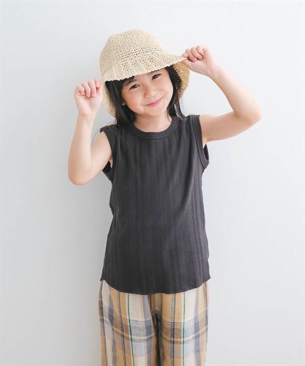 不規則羅紋無袖上衣(KIDS)