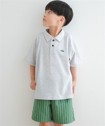 【親子裝】【別注】PENNEYS / THE FOX 刺繡鹿子織POLO衫(KIDS)