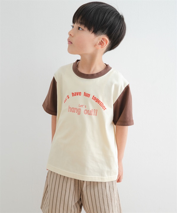 配色LOGO T恤(KIDS)
