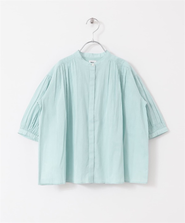 【親子裝】棉質巴里紗碎褶罩衫(KIDS)(薄荷綠-120-MINT)
