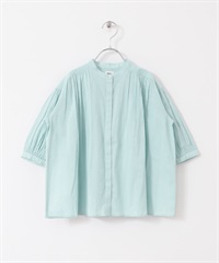 【親子裝】棉質巴里紗碎褶罩衫(KIDS)(薄荷綠-120-MINT)