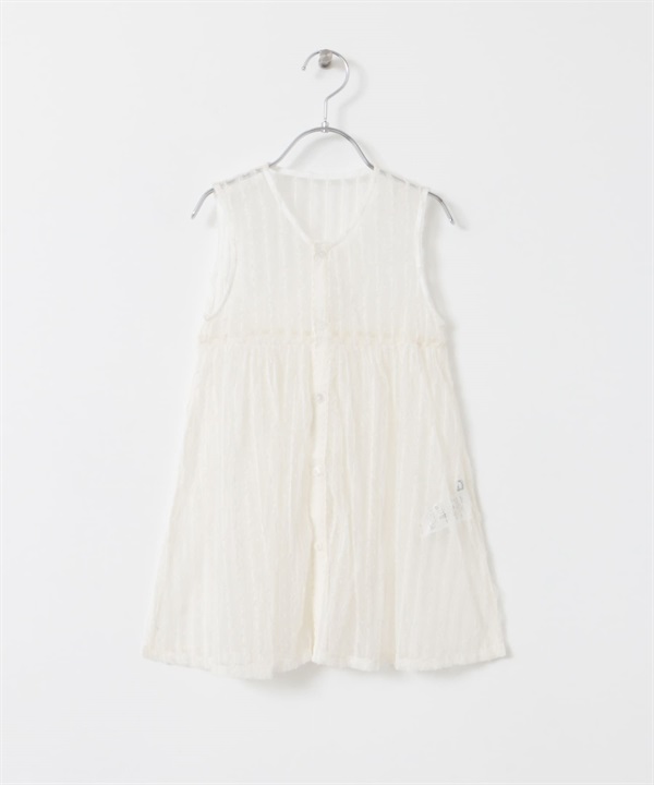 薄紗長版上衣(KIDS)(象牙白-120-IVORY)