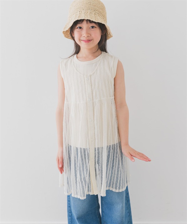 薄紗長版上衣(KIDS)