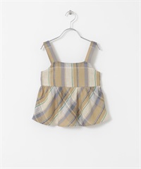 亞麻嫘縈細肩帶罩衫(KIDS)(黃色-120-YELLOW)