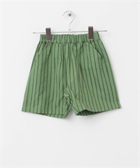 直條紋短褲(KIDS)(綠色-120-GREEN)