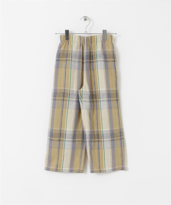 【親子裝】亞麻嫘縈輕便長褲(KIDS)(黃色-120-YELLOW)