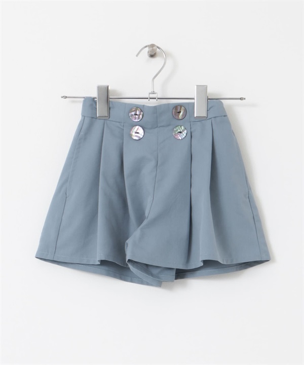 正面鈕扣設計褲裙(KIDS)(藍色-120-BLUE)