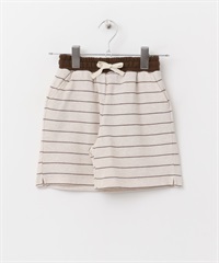 橫紋華夫格短褲(KIDS)(象牙白-120-IVORY)