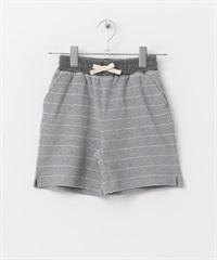 橫紋華夫格短褲(KIDS)(灰色-120-GRAY)