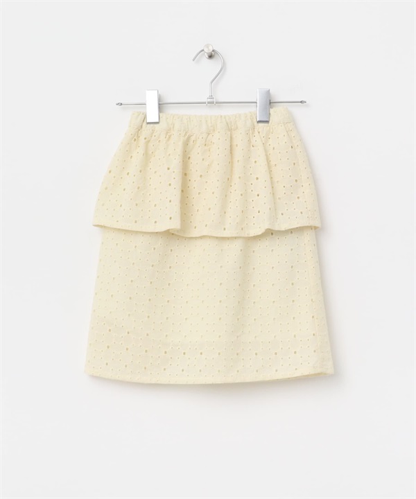 棉質蕾絲蛋糕裙(KIDS)(象牙白-120-IVORY)