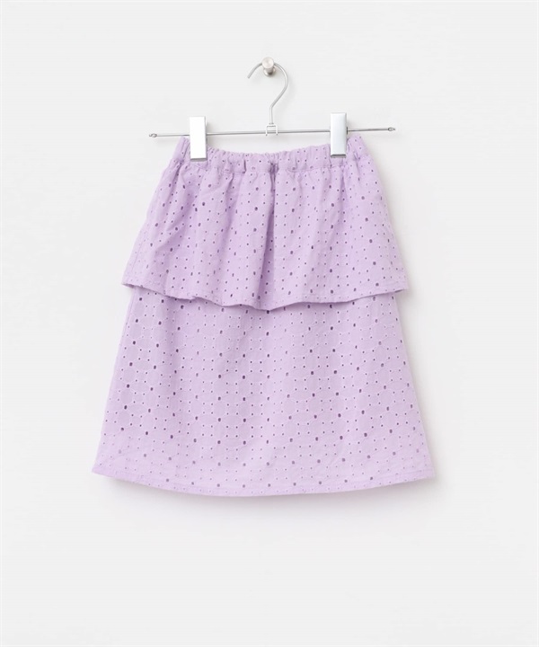 棉質蕾絲蛋糕裙(KIDS)(紫色-120-PURPLE)