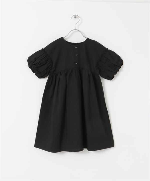 2WAY泡泡紗洋裝(KIDS)(黑色-120-BLACK)