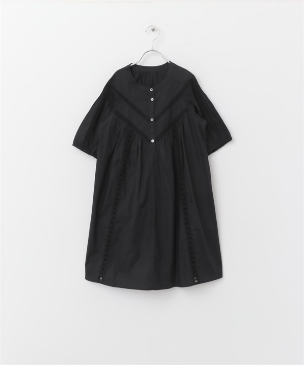 梯形蕾絲洋裝(附襯裙)(KIDS)(黑色-120-BLACK)