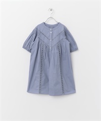 梯形蕾絲洋裝(附襯裙)(KIDS)(藍色-120-BLUE)