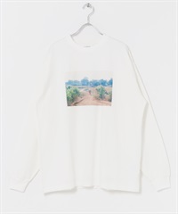 相片印花長袖T恤by Grow Organic Project(米色①-M-OFF WHITE)