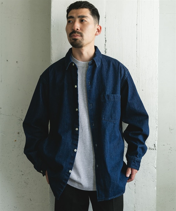 標準領牛仔襯衫