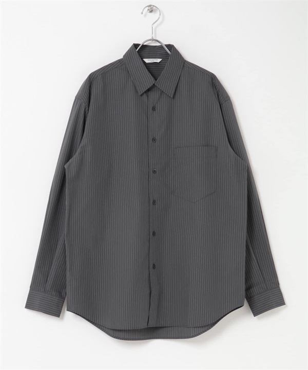 TC府綢標準領長袖襯衫(條紋-M-STRIPE)