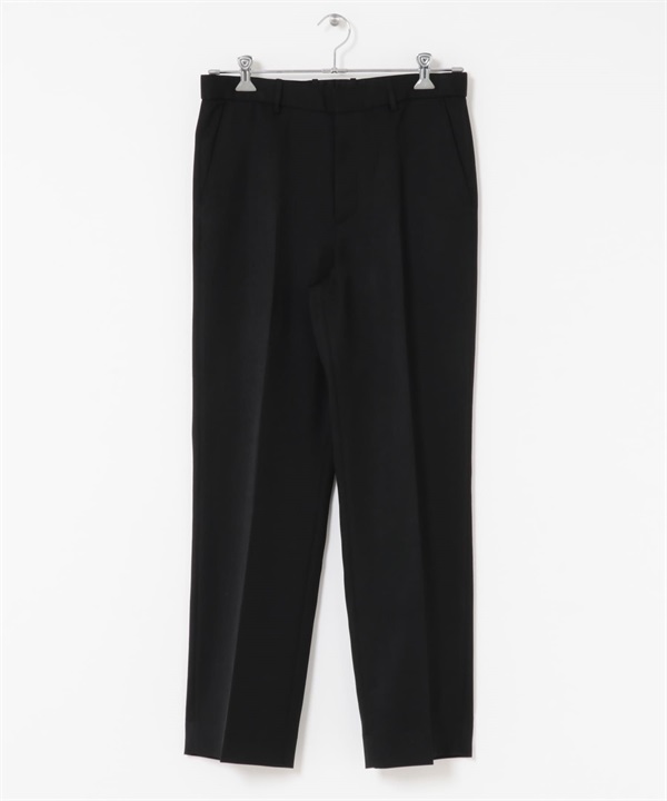 仿羊毛直筒褲(黑色-M-BLACK)