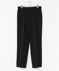 仿羊毛直筒褲(黑色-M-BLACK)