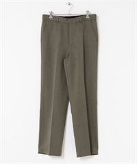 仿羊毛直筒褲(灰卡其綠-M-其他灰色)