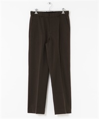 仿羊毛直筒褲(棕色-M-BROWN)