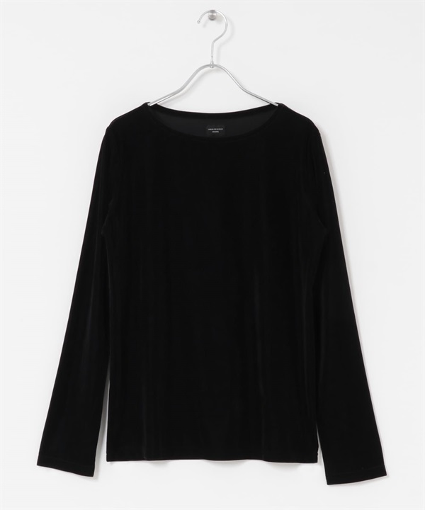 透膚絲絨套衫(黑色-M-BLACK)