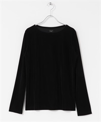 透膚絲絨套衫(黑色-M-BLACK)