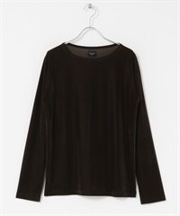 透膚絲絨套衫(棕色-M-BROWN)