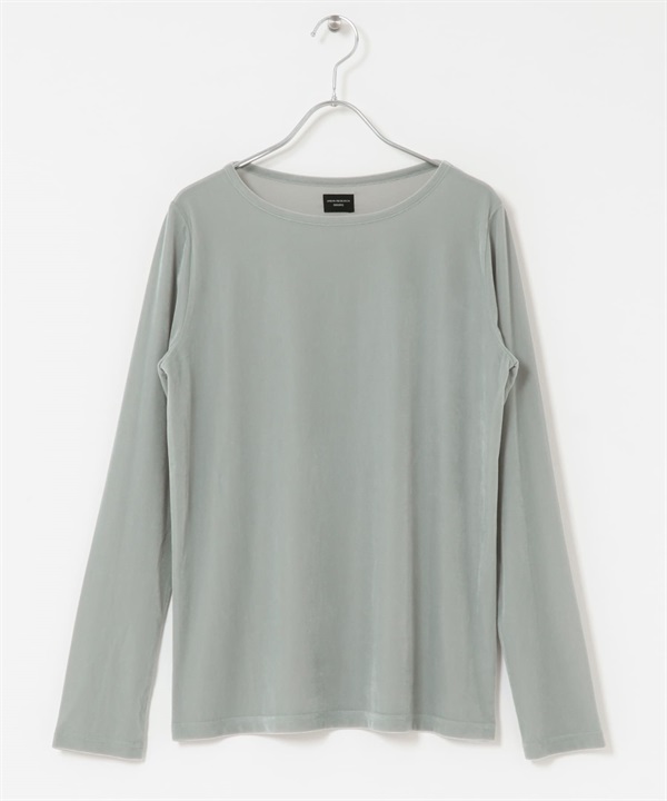 透膚絲絨套衫(薄荷灰綠-M-MINT)